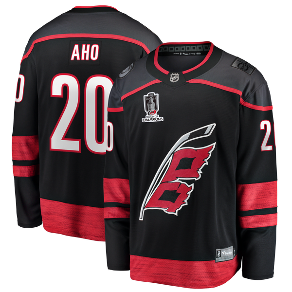 Men's Carolina Hurricanes Sebastian Aho Fanatics Black 2026 Stanley Cup Champions Home Breakaway Jersey - Image 2