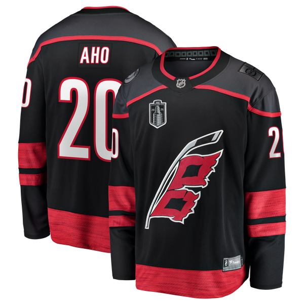 Men's Carolina Hurricanes Sebastian Aho Fanatics Black 2026 Stanley Cup Final Home Breakaway Jersey - Image 1