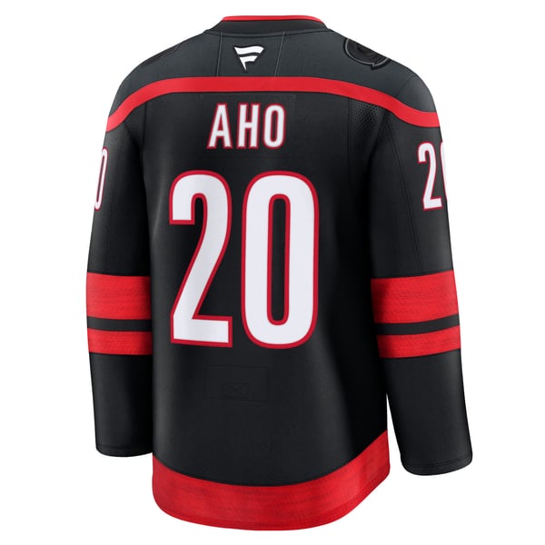Men's Carolina Hurricanes Sebastian Aho Fanatics Black Home Premium Jersey - Image 4
