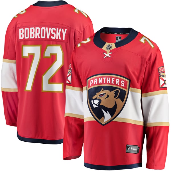Men's Florida Panthers Sergei Bobrovsky Fanatics Red Breakaway Player Jersey - Image 2