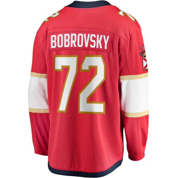 Men's Florida Panthers Sergei Bobrovsky Fanatics Red Breakaway Player Jersey - Image 4