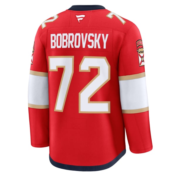 Men's Florida Panthers Sergei Bobrovsky Fanatics Red  Premium Jersey - Image 4