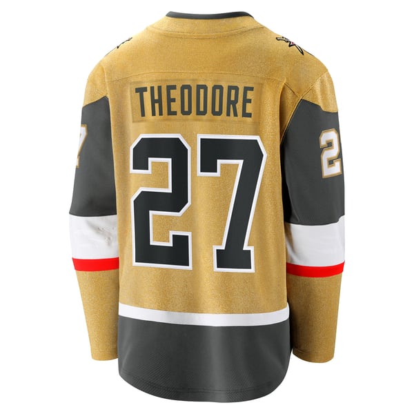 Men's Vegas Golden Knights Shea Theodore Fanatics Gold Home Breakaway Jersey - Image 4