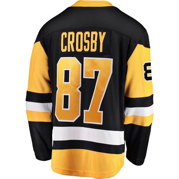 Men's Pittsburgh Penguins Sidney Crosby Fanatics Black Captain Patch Home Breakaway Jersey - Image 4