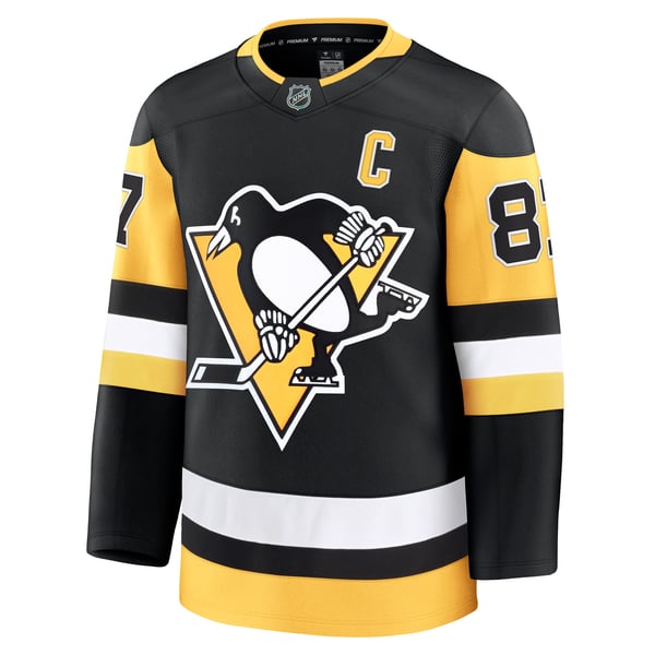 Men's Pittsburgh Penguins Sidney Crosby Fanatics Black Home Premium Jersey - Image 3