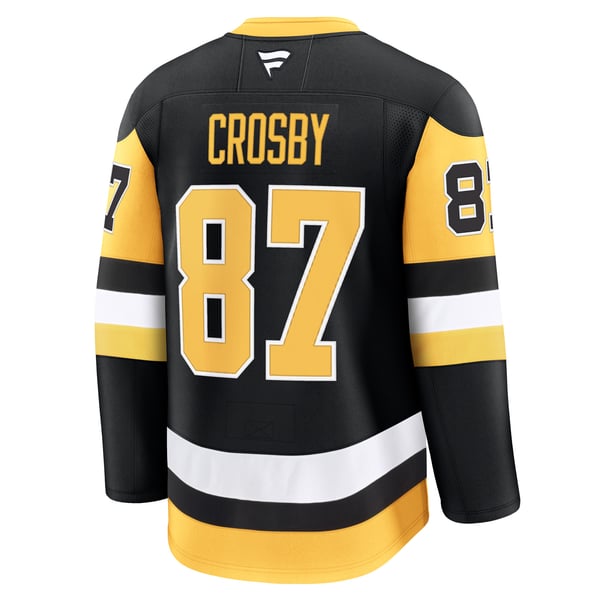 Men's Pittsburgh Penguins Sidney Crosby Fanatics Black Home Premium Jersey - Image 4