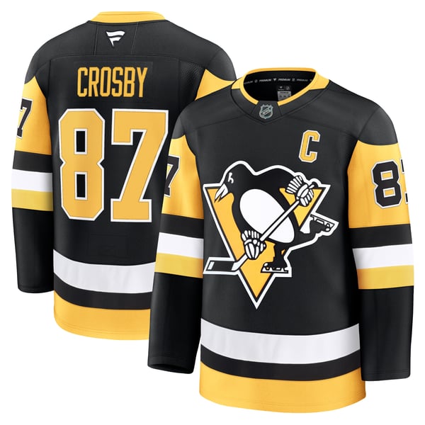 Men's Pittsburgh Penguins Sidney Crosby Fanatics Black Home Premium Jersey - Image 1