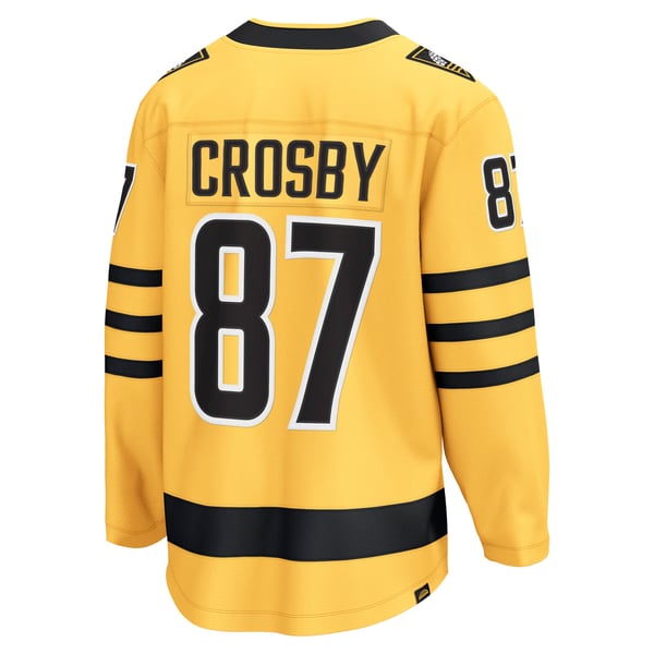 Men's Pittsburgh Penguins Sidney Crosby Fanatics Gold Alternate Breakaway Player Jersey - Image 4