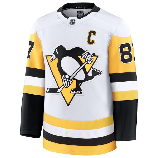 Men's Pittsburgh Penguins Sidney Crosby Fanatics White Away Premium Jersey - Image 3