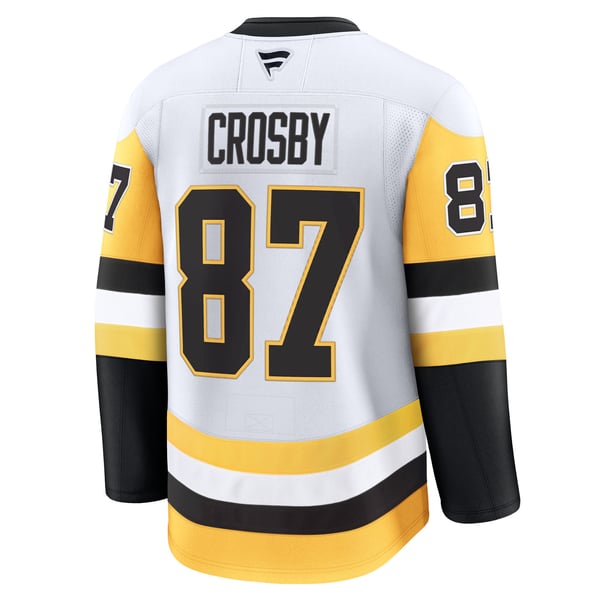 Men's Pittsburgh Penguins Sidney Crosby Fanatics White Away Premium Jersey - Image 4