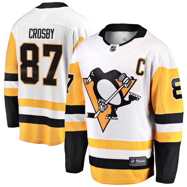 Men's Pittsburgh Penguins Sidney Crosby Fanatics White  Breakaway Jersey - Image 2