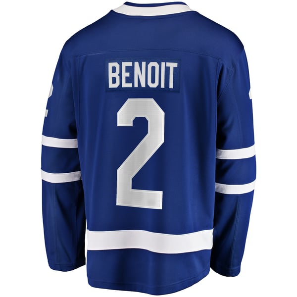 Men's Toronto Maple Leafs Simon Benoit Fanatics Blue Home Premier Breakaway Player Jersey - Image 4