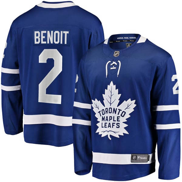 Men's Toronto Maple Leafs Simon Benoit Fanatics Blue Home Premier Breakaway Player Jersey - Image 1