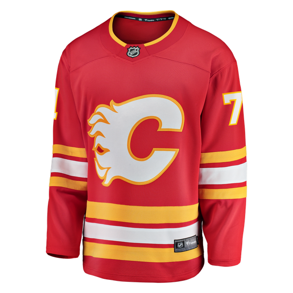 Men's Calgary Flames Simon Nemec Fanatics Red Home Breakaway Jersey - Image 3