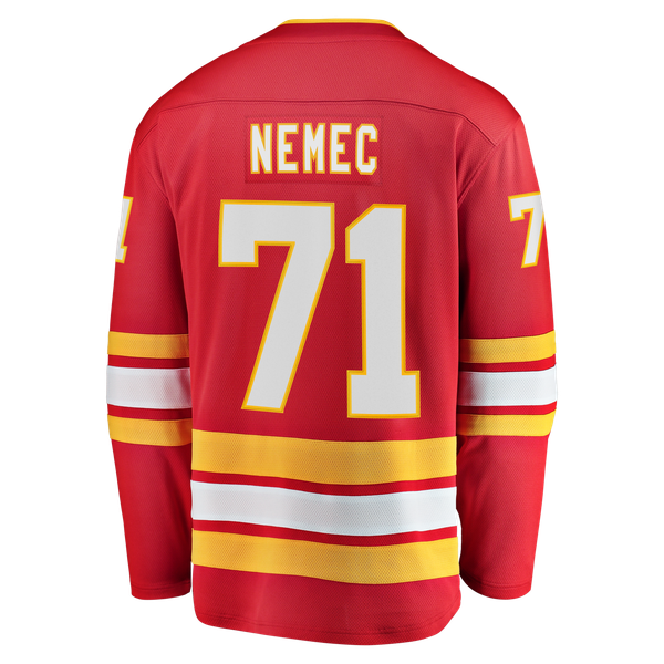Men's Calgary Flames Simon Nemec Fanatics Red Home Breakaway Jersey - Image 4