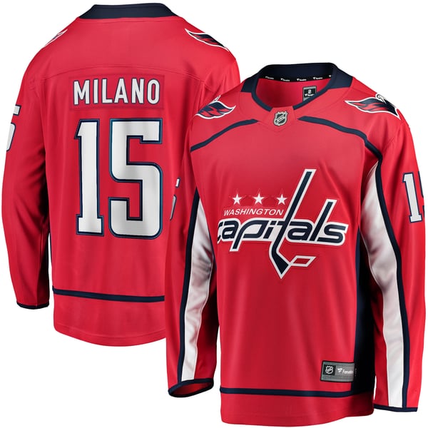 Men's Washington Capitals Sonny Milano Fanatics Red Home Breakaway Jersey - Image 2