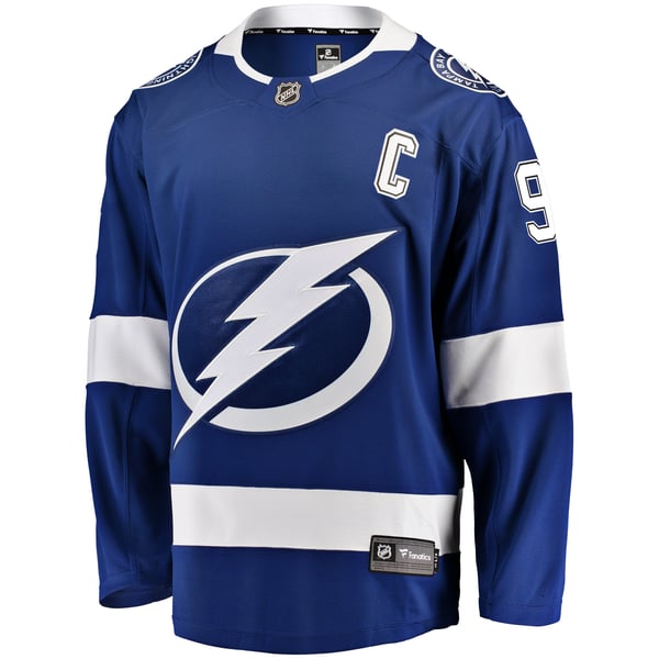 Men's Tampa Bay Lightning Steven Stamkos Fanatics Blue Breakaway Player Jersey - Image 3