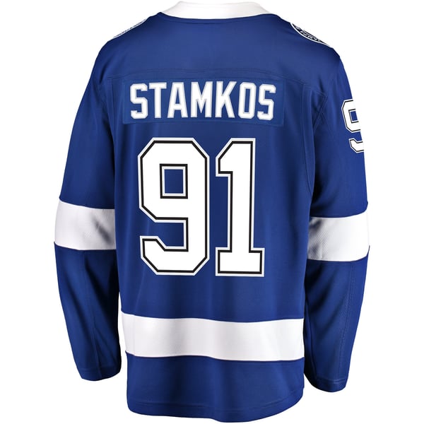 Men's Tampa Bay Lightning Steven Stamkos Fanatics Blue Breakaway Player Jersey - Image 4