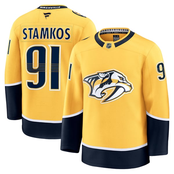 Men's Nashville Predators Steven Stamkos Fanatics Gold Home Premium Jersey - Image 2