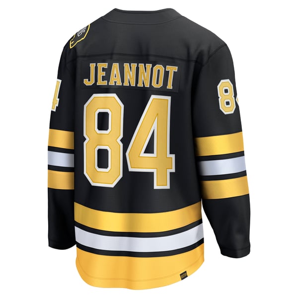 Men's Boston Bruins Tanner Jeannot Fanatics Black Home Breakaway Player Jersey