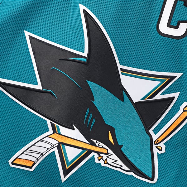 Men's San Jose Sharks Fanatics Teal Home Premium Custom Jersey - Image 5