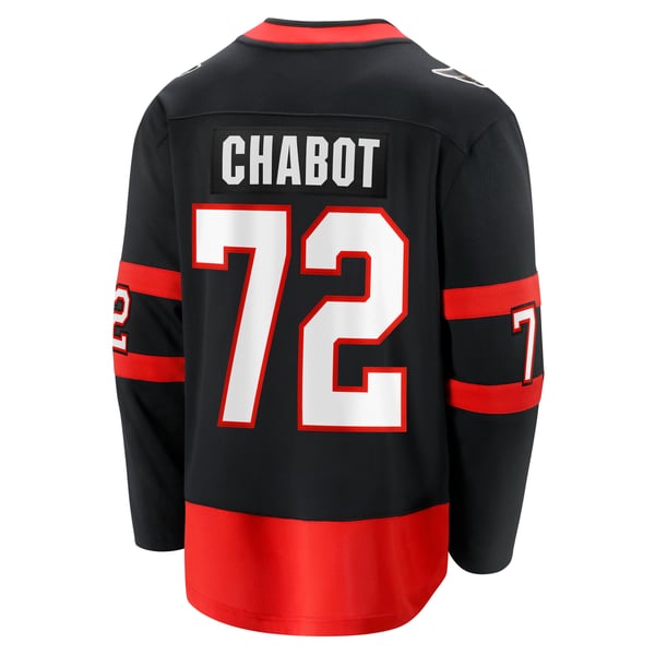 Men's Ottawa Senators Thomas Chabot Fanatics Black Home Breakaway Jersey - Image 4