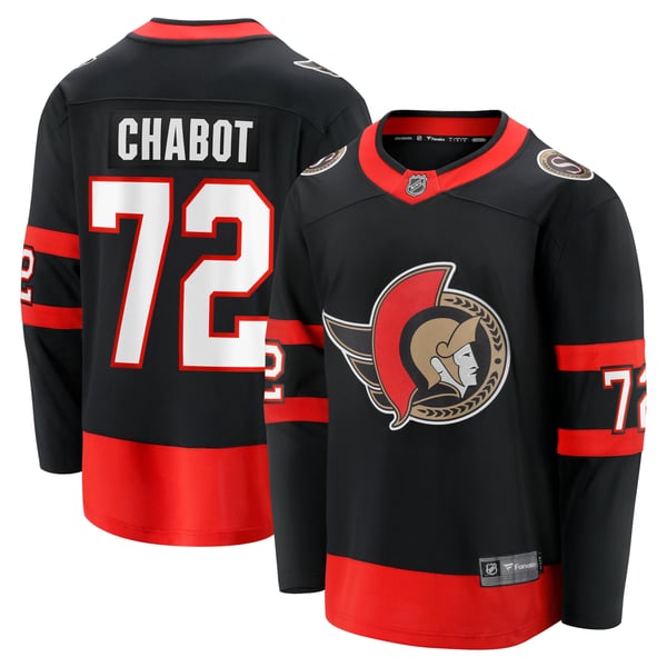 Men's Ottawa Senators Thomas Chabot Fanatics Black Home Breakaway Jersey - Image 1