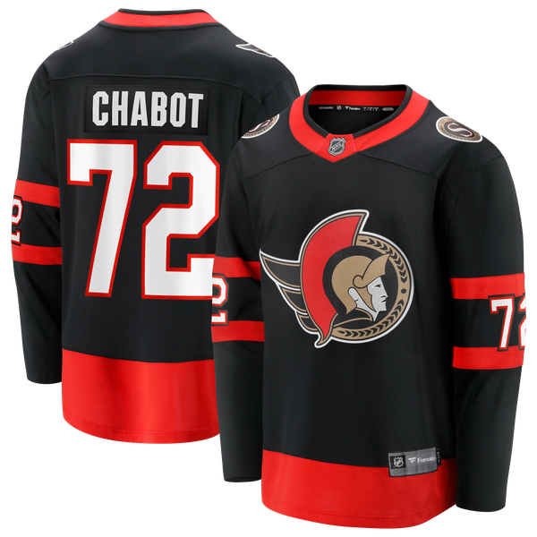 Men's Ottawa Senators Thomas Chabot Fanatics Black Home Breakaway Jersey - Image 1
