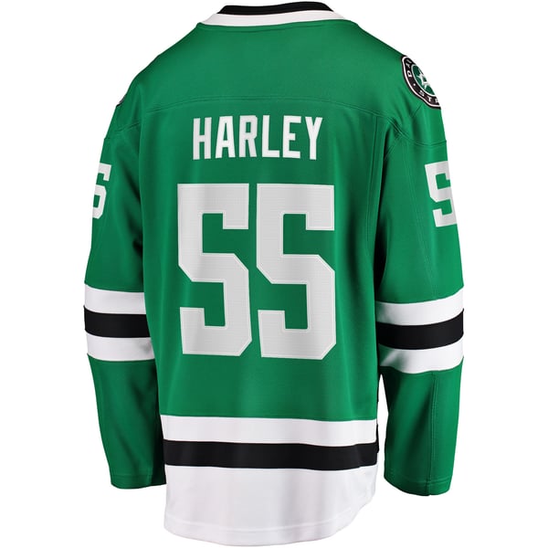 Men's Dallas Stars Thomas Harley Fanatics Kelly Green Home Premier Breakaway Player Jersey - Image 4