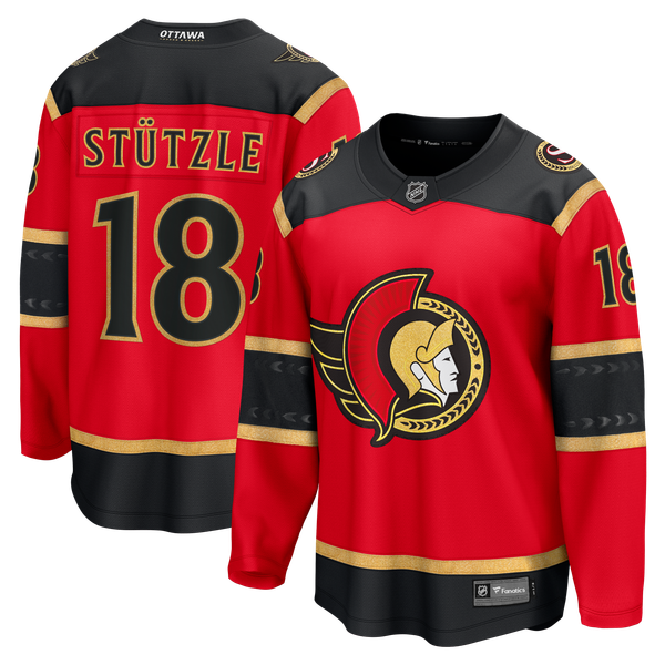 Men's Ottawa Senators Tim Stutzle Fanatics Red Alternate Breakaway Jersey - Image 2