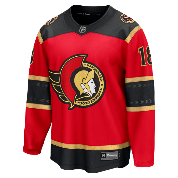 Men's Ottawa Senators Tim Stutzle Fanatics Red Alternate Breakaway Jersey - Image 3