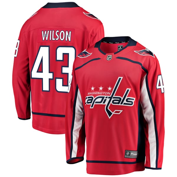 Men's Washington Capitals Tom Wilson Fanatics Red Home Breakaway Player Jersey - Image 1