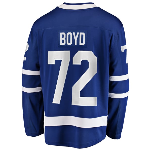 Men's Toronto Maple Leafs Travis Boyd Fanatics Blue Home Breakaway Jersey - Image 4