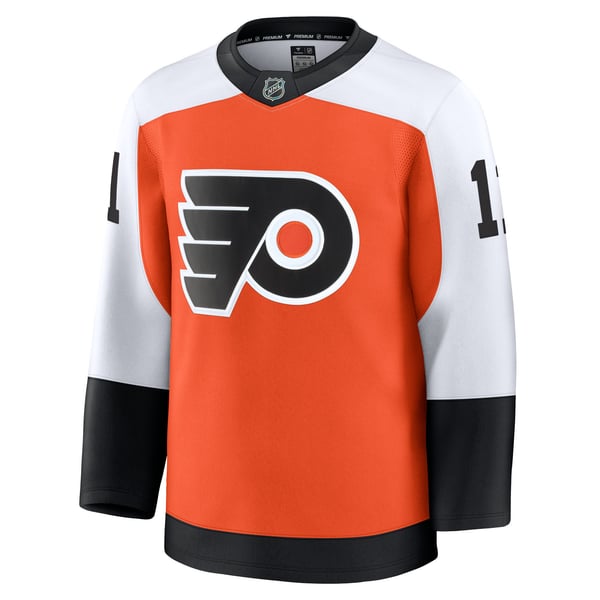 Men's Philadelphia Flyers Travis Konecny Fanatics Burnt Orange Home Premium Jersey - Image 3