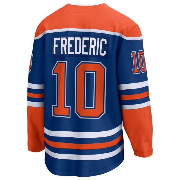 Men's Edmonton Oilers Trent Frederic Fanatics Royal Home Breakaway Jersey - Image 4