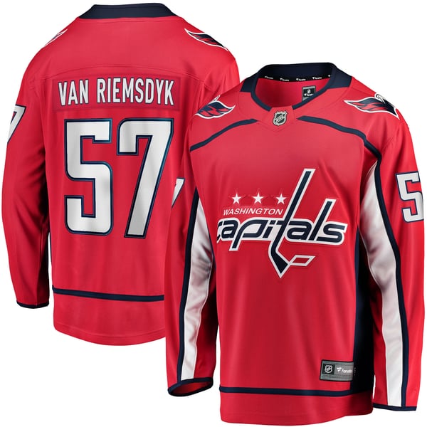 Men's Washington Capitals Trevor van Riemsdyk Fanatics Red Home Breakaway Jersey - Image 2