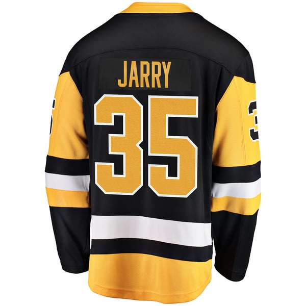 Men's Pittsburgh Penguins Tristan Jarry Fanatics Black Home Breakaway Player Jersey - Image 4