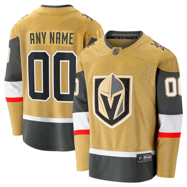 Men's Vegas Golden Knights  Fanatics  Home Breakaway Custom Jersey - Image 1