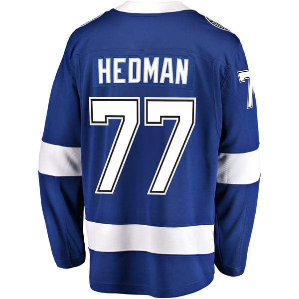Men's Tampa Bay Lightning Victor Hedman Fanatics Blue Home Breakaway Player Jersey - Image 4