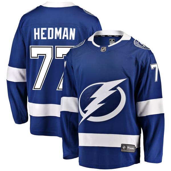 Men's Tampa Bay Lightning Victor Hedman Fanatics Blue Home Breakaway Player Jersey - Image 1