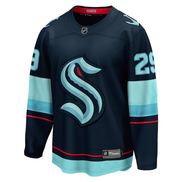 Men's Seattle Kraken Vince Dunn Fanatics Deep Sea Blue Home Breakaway Player Jersey - Image 3