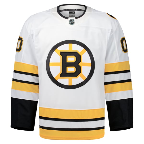 Men's Boston Bruins Fanatics White Away Authentic Pro Custom Jersey