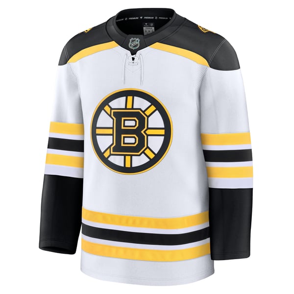 Men's Boston Bruins Fanatics White Away Premium Jersey
