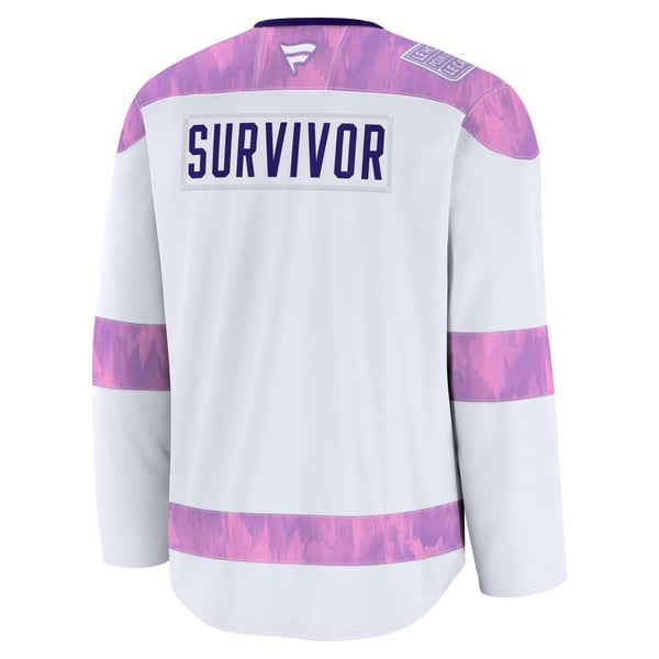 Men's Buffalo Sabres Fanatics White Hockey Fights Cancer Survivor Practice Jersey - Image 4