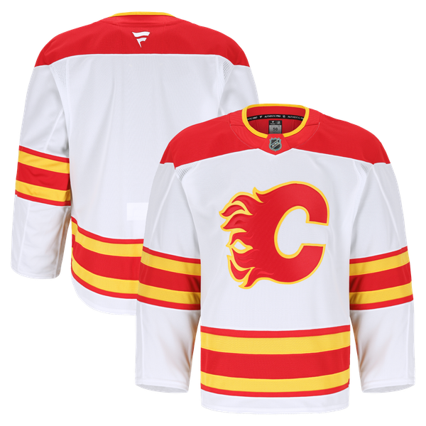 Men's Calgary Flames Fanatics White Away Authentic Pro Jersey - Image 2