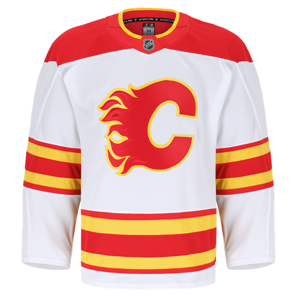 Men's Calgary Flames Fanatics White Away Authentic Pro Jersey - Image 3