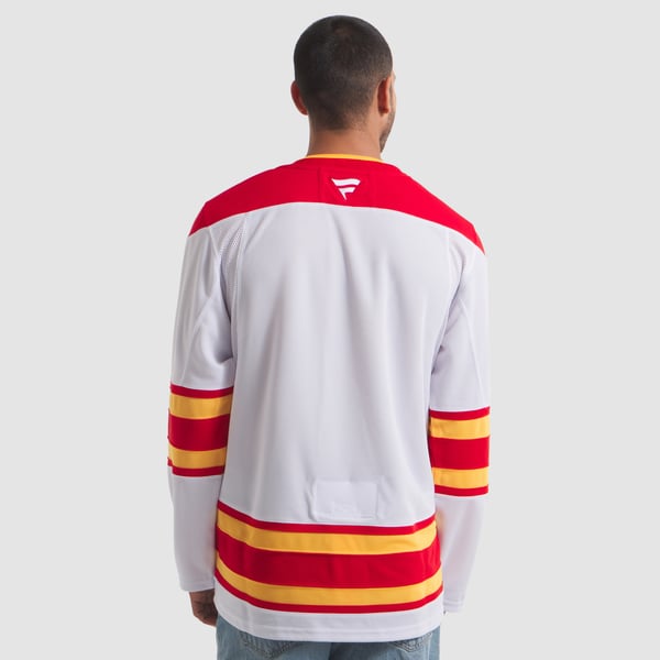 Men's Calgary Flames Fanatics White Away Premium Jersey - Image 6