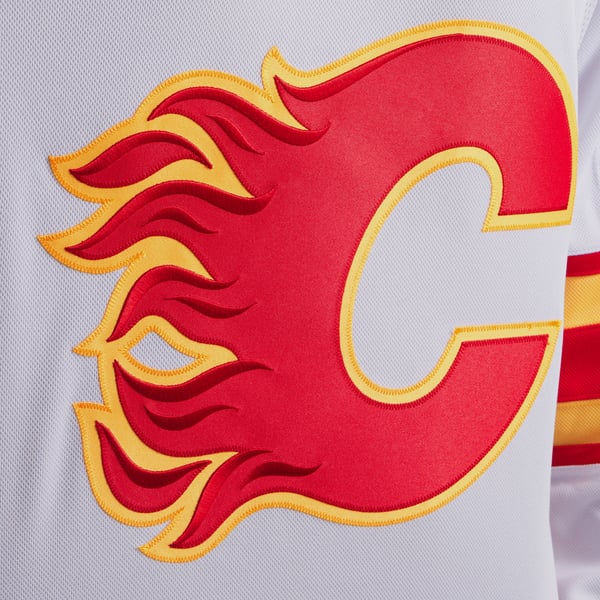 Men's Calgary Flames Fanatics White Away Premium Jersey - Image 9