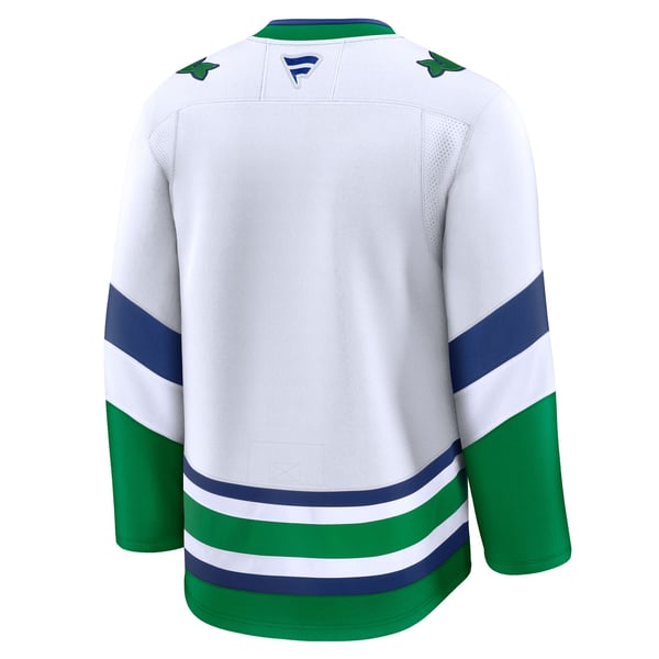 Men's Carolina Hurricanes Fanatics White Throwback Premium Jersey - Image 4