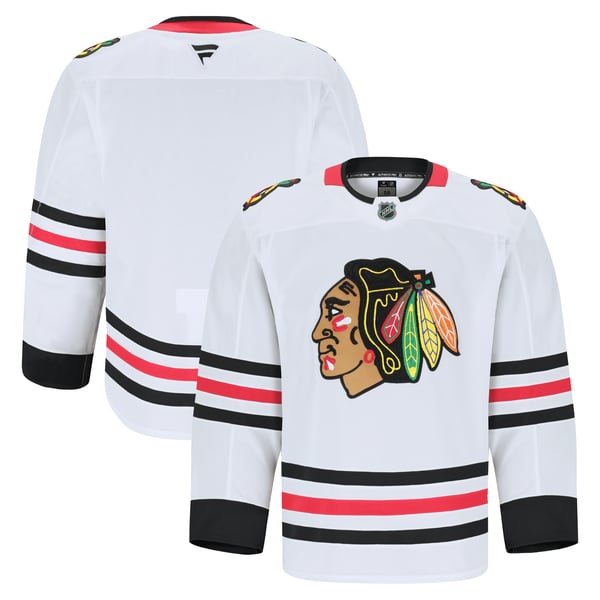 Men's Chicago Blackhawks Fanatics White Away Authentic Pro Jersey - Image 1